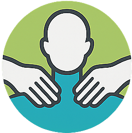 Icon für Heilmassage - Medizinische Massage zur Entspannung, Schmerzlinderung und Förderung des Körpergefühls.